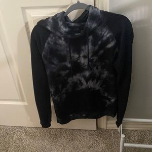 Black zine tiedye hoodie medium